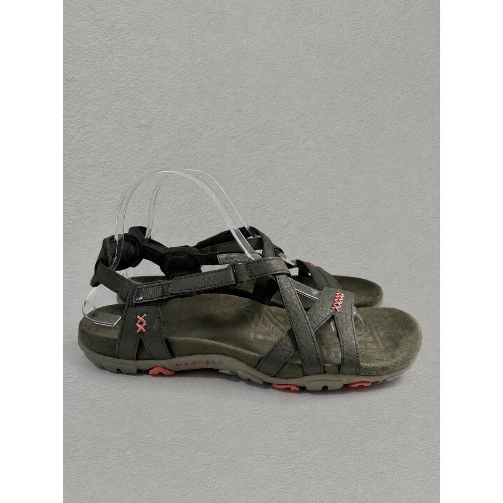 Merrell Terran Lattice Sandspur Rose Leather Women's Sandals Sz 8
